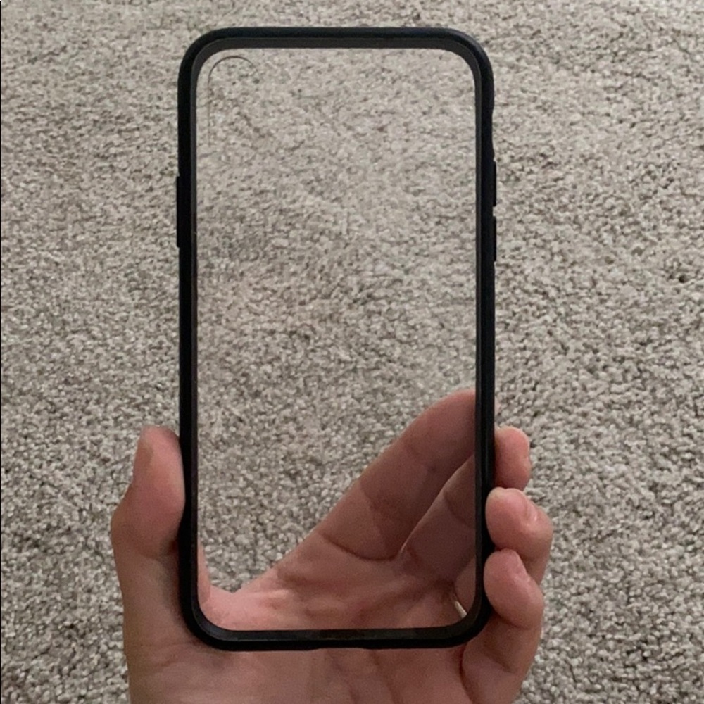 iPhone XS clear case with black edge